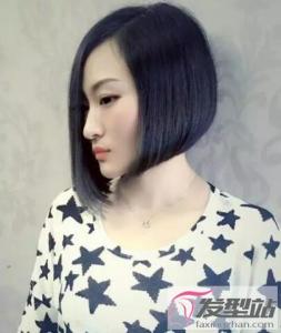 不对称短发别具一格的染发颜色