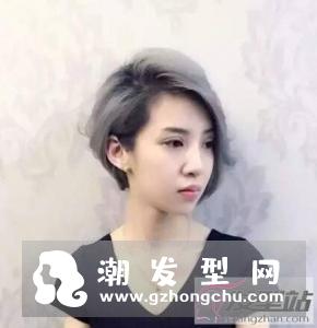 不对称短发是整齐的梳理,没有什么杂乱感