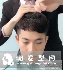 男生斜庞克发型四面图 360度无死角让你全面了解