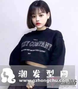 一刀切女生短发发型 齐发尾设计很潮很有范