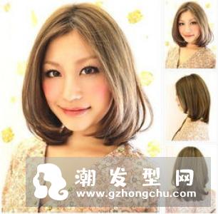 女生短发烫发尾顶部头发更洋气又优美