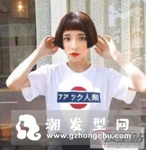 一刀切女生短发发型 齐发尾设计很潮很有范