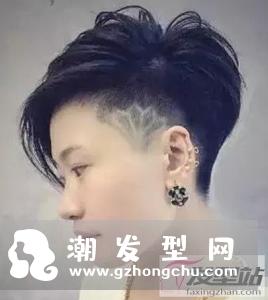 女生帅气刻痕短发 时尚个性回头率超高