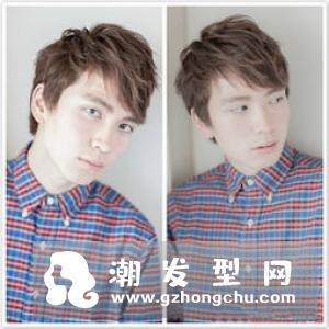 男生斜刘海短发发型 修颜时尚拥有完美脸型