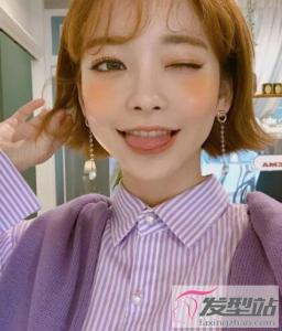 女生外翘短发造型 灵动减龄气质翻倍