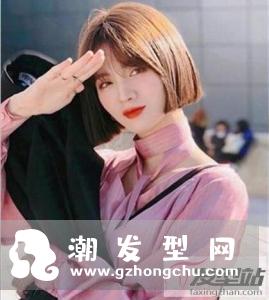 齐脸内扣短发发质柔软细腻的女生可以尝试这款齐脸短发