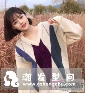 时髦女生短发发型 一刀切短发独特显潮范
