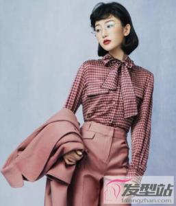 女生复古风短发 简约中不乏韵味