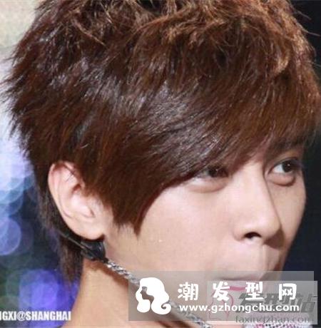男生斜庞克发型四面图 360度无死角让你全面了解