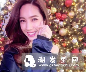 夏若妍长发发型图片 高马尾很有活力