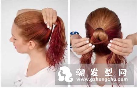湿漉漉的头发怎么扎 鱼尾丸子头就是这样的好看