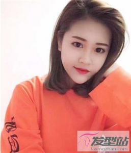 无刘海齐肩发型 很适合学生的中短发