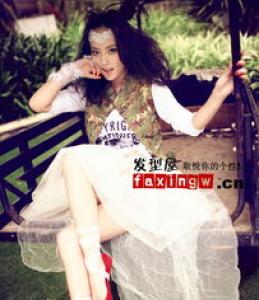 张嘉倪长发发型图片 一九分长什么样