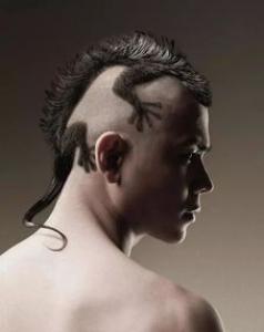 男士雕刻图案简单帅气 硬派刻发一秒man炸
