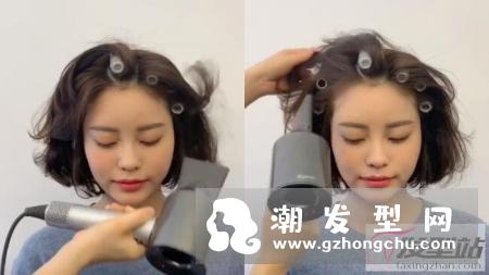 保持发根膨松step  :电吹风定形