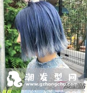 女生短发发尾怎么染好看 渐变色裙摆染打造视觉盛宴