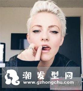 女生短发背头造型 冷艳酷炫帅过男票