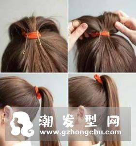 夏若妍长发发型图片 高马尾很有活力