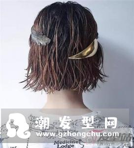 短发流行“湿发发型” 油头湿感制造性感