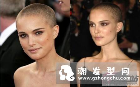 女星光头平头装造型勇气可嘉 女生光头平头才是验证颜值利器