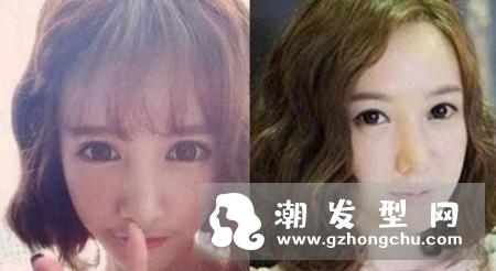 蛋卷头中长发怎么烫 发型图片欣赏