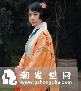 短发汉服发型 清新婉约画风唯美