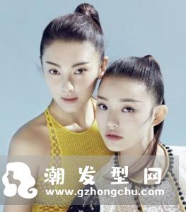 夏若妍长发发型图片 高马尾很有活力