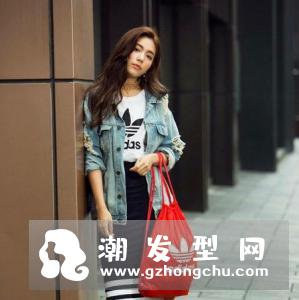 夏若妍长发发型图片 高马尾很有活力