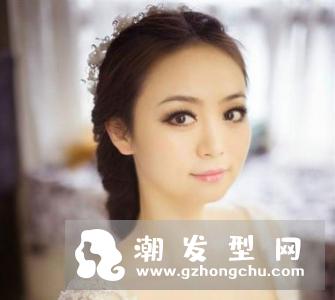 圆脸适合什么新娘造型 后梳公主头好美