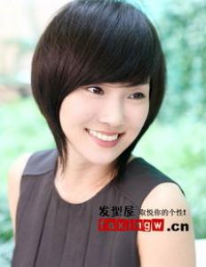 黑色短发发型女生韩范 清新婉约不染发也美