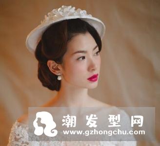 显瘦新娘发型图片 高盘发派上用场了