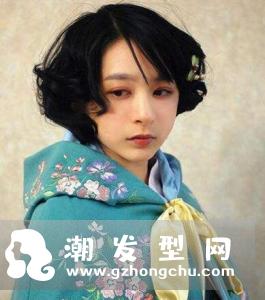 短发汉服发型 清新婉约画风唯美