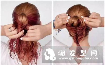 湿漉漉的头发怎么扎 鱼尾丸子头就是这样的好看