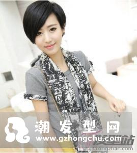 女生偏分短发发型 修颜时尚秒变小脸
