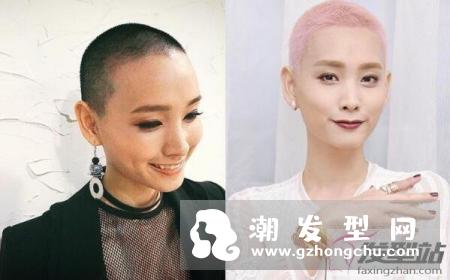 女星光头平头装造型勇气可嘉 女生光头平头才是验证颜值利器
