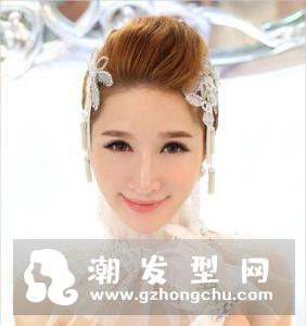 显瘦新娘发型图片 高盘发派上用场了