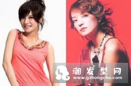 赵薇长直发发型图片 中餐厅里面好美