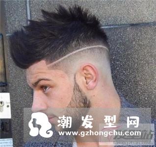 男生短发精神帅气发型 两边剃光一道杠背头超帅