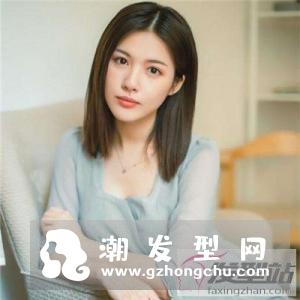 无刘海齐肩发型 很适合学生的中短发
