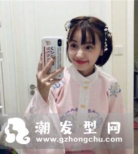 短发汉服发型 清新婉约画风唯美