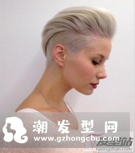 女生侧面剃光短发 洋气吸睛与众不同