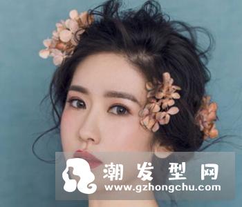 圆脸适合什么新娘造型 后梳公主头好美