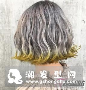 女生短发发尾怎么染好看 渐变色裙摆染打造视觉盛宴