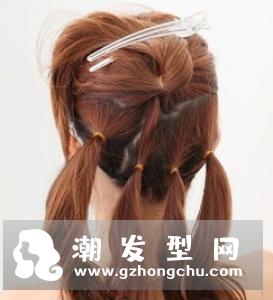 超甜美花苞头盘发发型 不容忽略的青春活力扎发