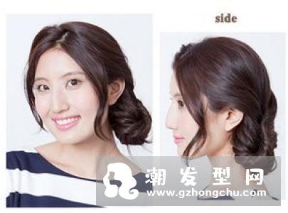 长发新娘盘发发型 凌乱风盘发独具美感