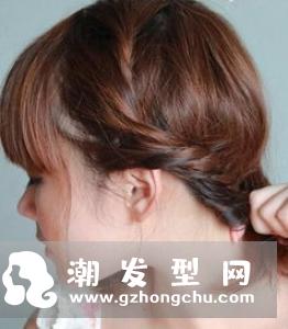短发怎样盘发简单好看 齐肩短发的盘发教程图解