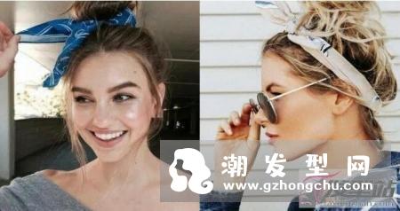 盘发就靠马尾 丝巾 只要一条丝巾让你瞬间变的温柔