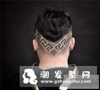 男生经典烫染发型 侧削all back朋克