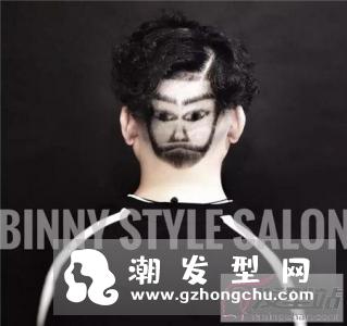 男生经典烫染发型 侧削all back朋克