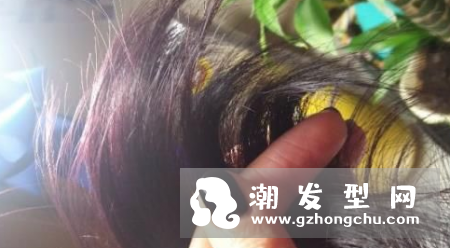 黑紫色头发在阳光下的颜色 会掉色吗